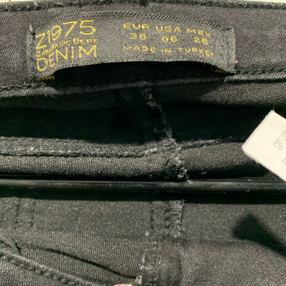 Zara jeans size 38. They do stretch.